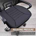 MYFAMIREA Car Seat Cushion Pad 1.2" Thick Comfort Seat Protector for Car Driver Seat Office Chair Home Use Memory Foam Seat Cushion with Non Slip Bottom, 20'' x 18.5'', Dark Gray