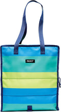 PackIt Freezable Grocery Tote, with EcoFreeze Technology, Foldable, Reusable, Zip Closure, Dual Handles