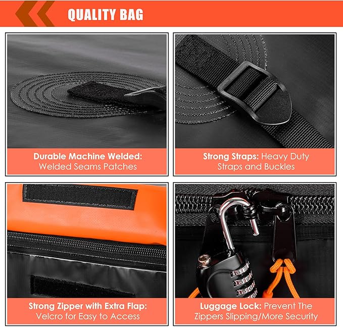 Car Roof Top Rooftop Cargo Carrier Bag cu ft Cubic feet Waterproof for All Cars with/Without Rack, Includes Anti-Slip Mat, 10 Reinforced Straps, 6 Door Hooks, Luggage Lock (20 Cubic Feet Hitch)