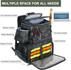 MATEIN Fishing Backpack, Water Resistant Tackle Storage Bag with Rod Holders & Cooler, Fishing Gifts for Men