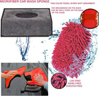 Car Wash Kit - Car Cleaning Kit Car Wash Cleaning Tools Kit with Car Wash Brush with Long Handle,Car Wash Mop,Microfiber Towels Car Detailing Kit