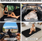 SUV Car Air Mattress – Inflatable Back Seat Bed with Electric Air Pump, Portable Camping Travel Sleeping Pad, Blow Up Car Bed (Black)