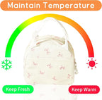 Lunch Bag for Women Insulated Lunch Box Cute Corduroy Lunch Tote Bags Reusable Large Capacity Cooler Bag for Travel Work Picnic
