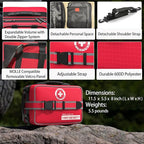 401 Piece First Aid Kit with Chest Seals -Labeled, Expandable & Mountable, Emergency Medical Kit for Home, Car, Camping & Outdoor, Waterproof Trauma Kits with Labeled Compartments