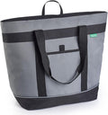 Jumbo Insulated Cooler Bag (Gray) with HD Thermal Insulation - Premium, Collapsible Soft Cooler Makes a Perfect Insulated Grocery Bag, Food Delivery Bag, Travel Insulated Bag, or Beach Cooler Bags