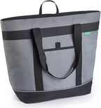 Jumbo Insulated Cooler Bag (Gray) with HD Thermal Insulation - Premium, Collapsible Soft Cooler Makes a Perfect Insulated Grocery Bag, Food Delivery Bag, Travel Insulated Bag, or Beach Cooler Bags