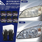 Demissle 21 Pcs Headlight Restoration Kit Includes 10 Remover Wipes 10 Coating Wipes 1 Glove Headlights Cleaner Kit for Restores Clarity Removes Yellowing Oxidation Cars Trucks Motorcycles