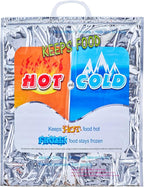 Superio Hot and Cold Insulated Bags for Food Delivery, Grocery Shopping Bags, Food Storage for Hot and Frozen Food for Travel, Disposable Cooler Bag, Reinforced Thermal Lunch Bag (1, 16"x5.5"x19")