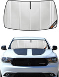Windshield Sun Shade for Dodge Durango 2011-2020. Full Coverage Rearview Mirror Shade for Ultimate Protection