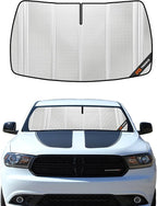 Windshield Sun Shade for Dodge Durango 2011-2020. Full Coverage Rearview Mirror Shade for Ultimate Protection