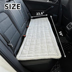 Dog Car Seat Cover, Pet Couch Covers for Car and Sofa, Non-Slip Backseat Pet Bed Mat, Machine Washable, Soft Plush Travel Seat Protector with Portable Storage Bag (White,23.6''×59'')