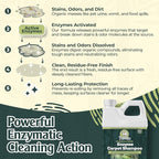 Sprinkle & Sweep Enzyme Carpet Cleaner - Enzyme Carpet Shampoo (32oz) - Carpet Cleaner Solution to Eliminate Tough Stains & Neutralize Odors - Removes Dog, Cat, All Pets Urine- Use with All Machines