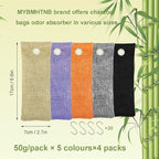 Bamboo Charcoal Bags Odor Absorber 20 Pack×50g Bamboo Charcoal Air Purifying Bags, for Car Air Fresheners, Odor Eliminator for Home，Shoe Deodorizer - Colorful-Activated Charcoal Odor Absorbers