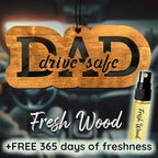 Car Fragrance for 365 Days FreshWood DAD Drive Safe Ornament ❘ Rear View Mirror Air Freshener ❘ Gift for Dad ❘ Mirror Car Hanging Ornament ❘ Fathers Day Gift Idea ❘ Hand Made Car Essential