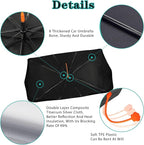 Socira Funny Skull Car Sun Shade Windshield Sunshade Umbrella Foldable Gothic Umbrella Sun Shade Sunshade Front Window Cover Skull Car Accessories Blocks Uv Rays 57" X 30"