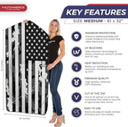 Autoamerics 1-Piece Windshield Sun Shade B&W Camo American Flag USA Design - Foldable Car Front Window Sunshade for Most Sedans SUV Truck - Blocks Max UV Rays and Keeps Your Vehicle Cool - Medium