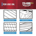 Gardner-Gibson Sta-Kool 15-Year Turbo-Dri Elastomeric Roof Coating, White, 5 Gal., Flexible White Acrylic Roof Coating, Reflective Finish Keeps Cool, Great for RV