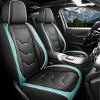 otoez Universal Leather Car Seat Covers 5 Seat Full Set Automotive Seat Protector Replacement Compatible with Most Honda Toyota Chevy Ford, Vehicles, Sedens, Trucks, SUVs (Green+Black,No Pillows)