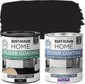 Rust-Oleum 367605 Home Interior Floor Coating Kit, Semi-Gloss Black