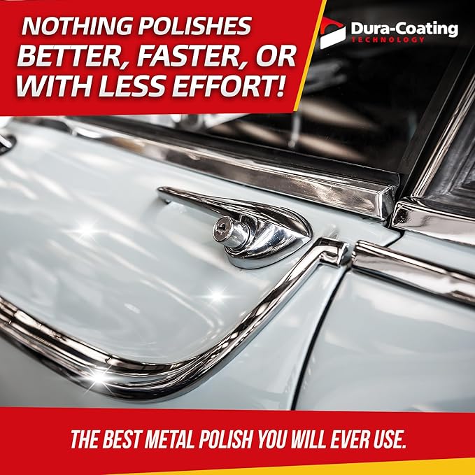 DURA-COATING TECHNOLOGY, Blue Premium Metal Polish - Perfect Brightener and Scratch Remover for Aluminum Wheels, Diamond Plate, Stainless Steel, Copper, Brass, & Nickel (32 Ounce Bottle)