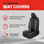 Motor Trend SpillGuard 2 Beige Seat Covers for Cars & Seat Covers for Trucks - Neoprene Lining Waterproof Car Seat Covers Front Seats Only - SUV Seat Covers Protector - Forros para Asientos de Carro