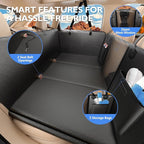 Back Seat Extender for Dogs-Large Space, Upgraded Egg Crate Foam Soft Dog Car Seat Cover Holds 420lbs, Sturdy Backseat Extender, Waterproof Pet Car Bed Dog Hammock for Car, SUV, Truck