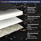 XL Dog Car Seat Cover for Back Seat, Waterproof Hammock for Car, SUV & Truck, Non-Slip Backseat Cover for Dogs, Heavy-Duty Dog Hammock Style Seat Protector Pets, Easy to Install & Clean