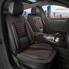 Car Seat Covers Fit for Kia Sorento 2007-2023 2024 2025 Full Set Leather Seat Covers Set with Lumbar Support Premium Automotive Cushion Protector(5 Seat, Black&Red)