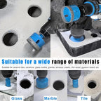 Diamond Hole Saw Tile Drill Bits Kit, 11 PCS Serrated Brazing Tile Core Drill Bits Sets with EVA Hole Saws Guide Jig Hollow Drill Hole Saw for Ceramic, Glass,Tile, Marble,Granite, Gypsum,Wood