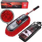 Car Duster Exterior Scratch Free,Soft Car Brush Kit for Truck,SUV,RV and Motorcycle,Wax Cotton Hair,Dusters with Extendable Handle,Duster for Cleaning,Dust Pollen Removing,No Lint