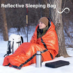 Sleeping Bag, Terrashell Blanket, Emergency Sleeping Bag, Waterproof, Compact Lightweight, Extra Thick, Heat Blanket Survival for Survival Kit Car Camping Gear Hiking Go (65μm) (2PCS)