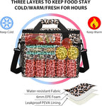 MIER 18L Large Soft Cooler Insulated Picnic Bag for Grocery, Camping, Car, Leopard