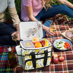 Cooler Bag Insulated Picnic Bag Large Lunch Box Reusable Tote Bag Soft Sided Portable Beach Cooler Grocery Camping