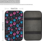 Dreaweet Cute Paw Print Center Console Cover Pad Soft Scratch-Poof Middle Console Covers for SUV Truck Comfort Non Slip Arm Rest for Car Armrest Storage Box Mat