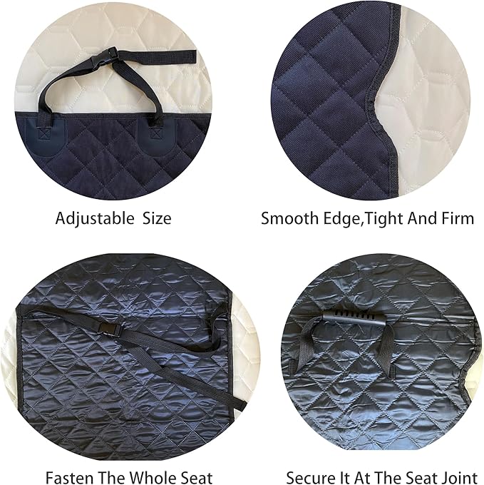 Front Dog Seat Covers, Waterproof Front Seat Car Cover,Dog Car Seat Cover with Side Flaps, Waterproof & Nonslip Dog Seat Coverfor Cars, Trucks, SUVs, Jeep.(Black)