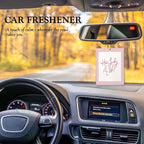 Pink Decor Air Freshener for Car, Preppy Girly How Lucky Are We Flower Air Freshener Hanging 3 Pcs for Cars Closet Drawer Books Bathroom Bags