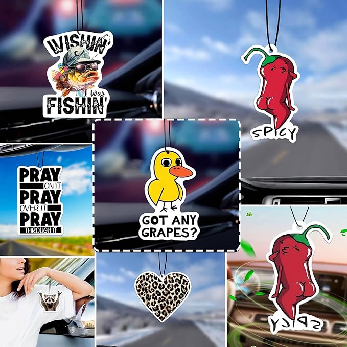 1PCS Car Air Fresheners,Ew Brother Humorous Hanging Car Air Fresheners for Cute Mirror Freshener Mirror Scented Hanging Automobile Accessories Decor Interior Home for Men Woman Friends