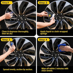 NADAMOO Wheel Rim Ceramic Coating Kit 30ml, High-Heat Resistant Hydrophobic Protection, Gloss Finish, Self-Cleaning, Repels Brake Dust & Dirt, Ceramic Protection for Alloy Rims