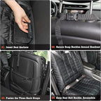 Front Seat Covers for Dogs, Waterproof Leather Dog Car Seat Cover, Full Coverage Nonslip Scratchproof Pet Car Seat Protector, Fits Cars, Small Trucks, SUVs Bucket Seat Cover