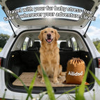 Dog Car Seat Cover, Pet Couch Covers for Car and Sofa, Non-Slip Backseat Pet Bed Mat, Machine Washable, Soft Plush Travel Seat Protector with Portable Storage Bag (Brown,23.6''×59'')