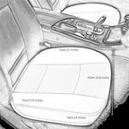 Car Interior PU Leather Car Seat Cover Protector Front Car Seat Cover,Single Seat Cover (Width 20.8×deep 21×Thick 0.2 inch) (Gray) Taupe