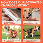 Activated Charcoal First Aid Kit -Emergency Support for Dogs, Cats & Puppies, Natural Charcoal Formula for Digestive Balance, Camping & Home Essential Oral Anti Diarrhea Digestive (60ml 1Tubes)