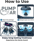 PumpCar 2 pieces bat double-sided hanging cartoon cherry-scented funny car air freshener Cool hanging for rearview mirror Car Interior Accessories Gifts
