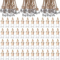 210Pcs 8ml Hanging Car Air Freshener Diffuser Cylindrical Empty Clear Glass Essential Diffuser Oil Aromatherapy Fragrance Perfume Pendant Glass Vial with Wooden Caps Hanging String Car Diffuser Bottle