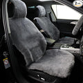 Natural Fur Sheepskin Universal car seat Covers for seat Cushion Auto Accessories,(High Grade Grey, Universal Fit Pack of 2)