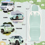 PIC AUTO Car Seat Covers, Cute Rabbit Premium Green Leather Seat Covers, Universal Fit Front Seat Covers for Cars, Trucks, SUVs, Soft & Wear-Resistant Auto Interior Protection with Airbag-Compatible