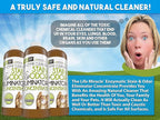 Life Miracle Enzyme Cleaner & Pet Odor Eliminator CONCENTRATE | Deep Cleaning Enzymatic Spot Remover For Dog Cat Urine, Rug, Carpet, Upholstery & Car Stains & Smells | Makes 128 oz | Made In the USA