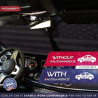 Autoamerics 1-Piece Windshield Sun Shade Brown Camo American Flag USA Design - Foldable Car Front Window Sunshade for Most Sedans SUV Truck - Blocks Max UV Rays and Keeps Your Vehicle Cool - Small