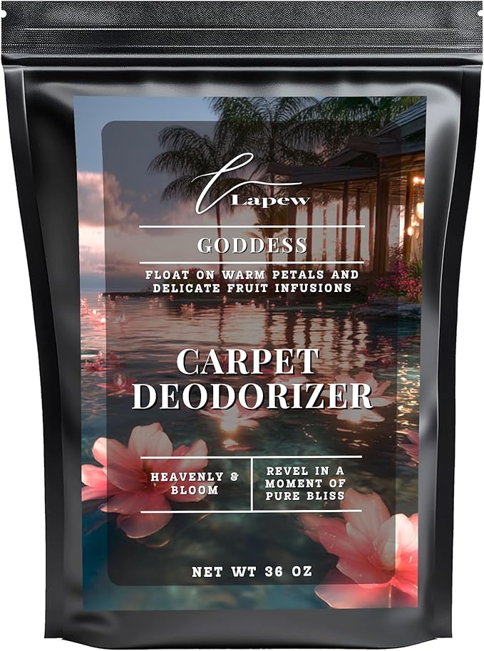 Lapew Goddess Carpet Deodorizer Powder - Pet Safe Freshener for Vacuuming | Scented Odor Eliminator for Home | 36 oz