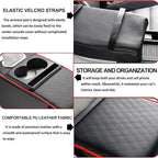 Center Console Cover,Car Armrest Cushion Multifunctional with 2 Storage Bags Cup Holder,Phone Slot,Tissue Box Slot for Most Cars Accessories Interior Organizers-Brown 13.8x7.9 in
